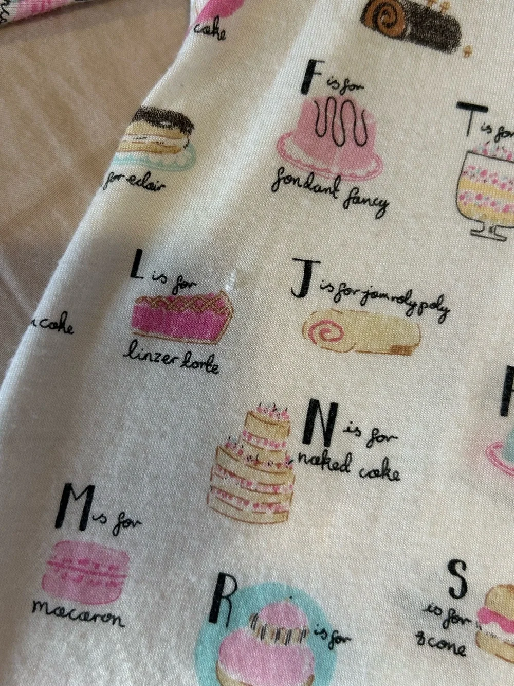 Magnetic Me 0-3M Dessert Alphabet Ruffle Footie Pajamas